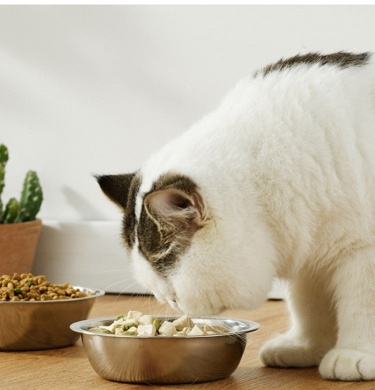 KFX-0754877 Wooden Cat and Small Dog Food Bowl - Ceramic and Stainless Steel Options Available