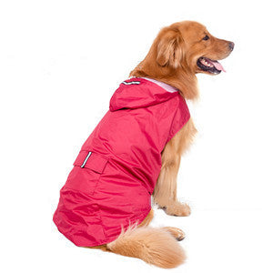 KFX-0755261 Waterproof Reflective Hooded Poncho for Pets with Two Legs