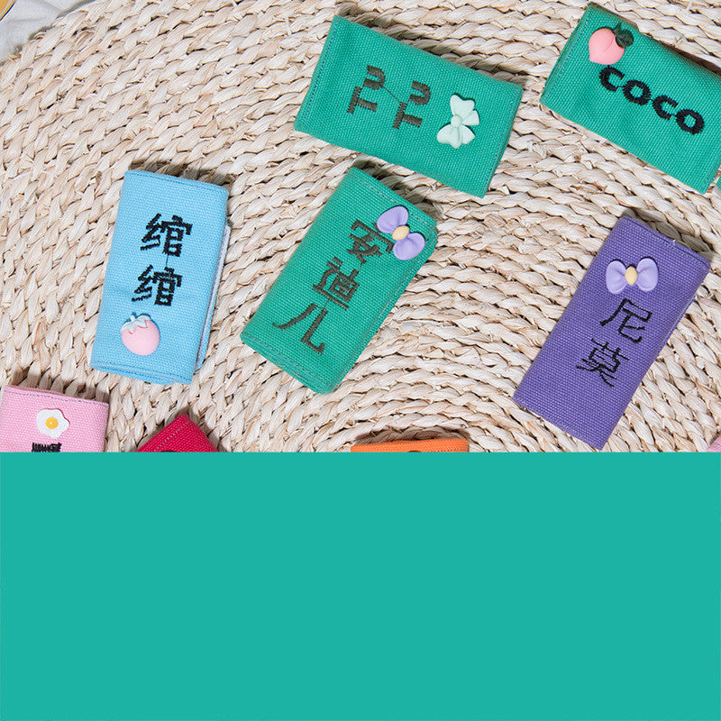 KFX-0757949 Customizable Dog Embroidered Nameplate Stickers for Pet Names in Various Colors
