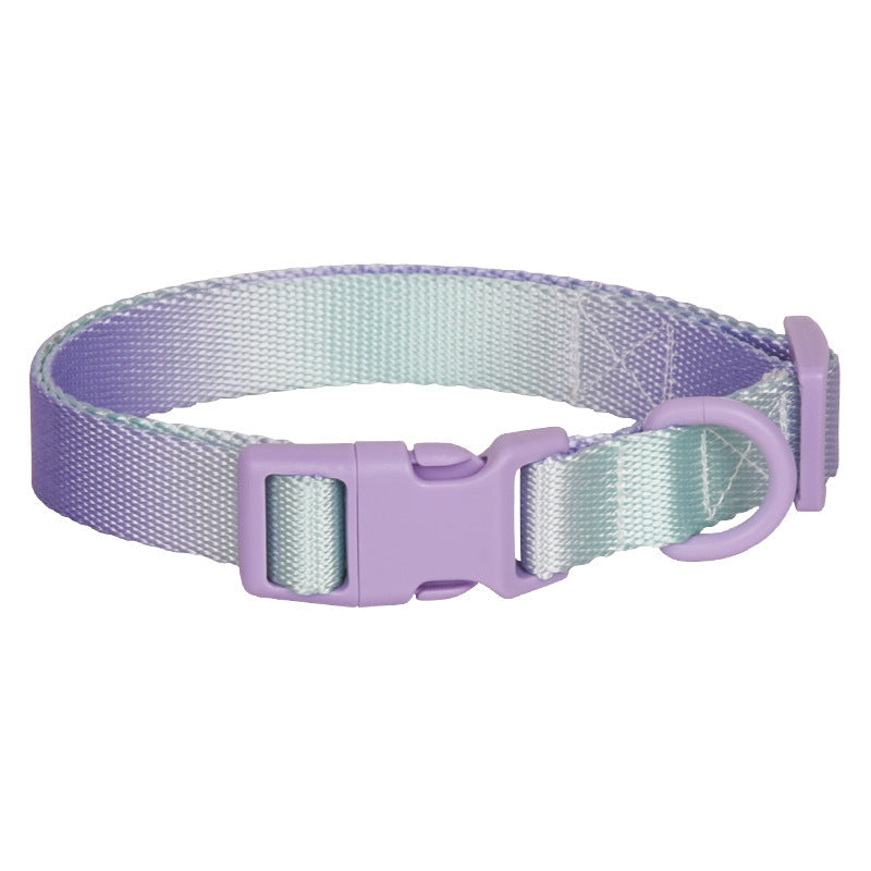 KFX-0758461 Large Anti-Rust Gradient Dog Collar - Comfortable, Sturdy, Adjustable for All Seasons