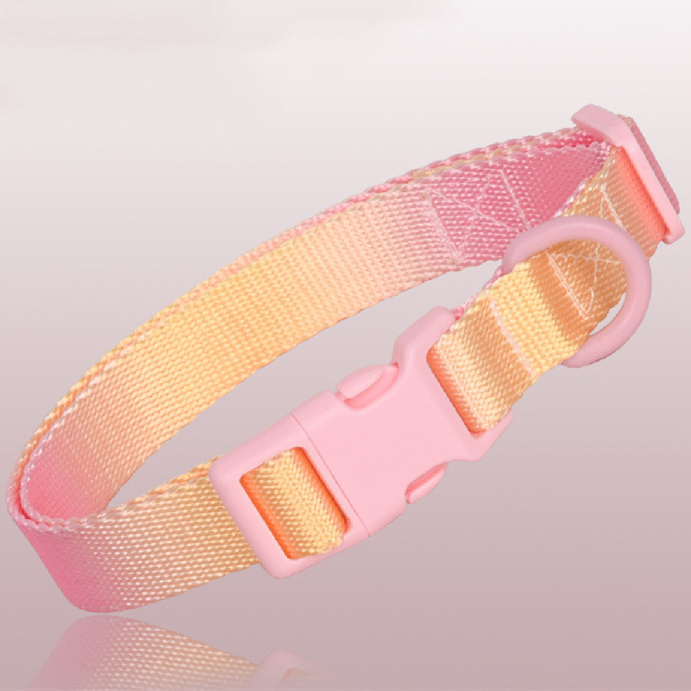 KFX-0758461 Large Anti-Rust Gradient Dog Collar - Comfortable, Sturdy, Adjustable for All Seasons