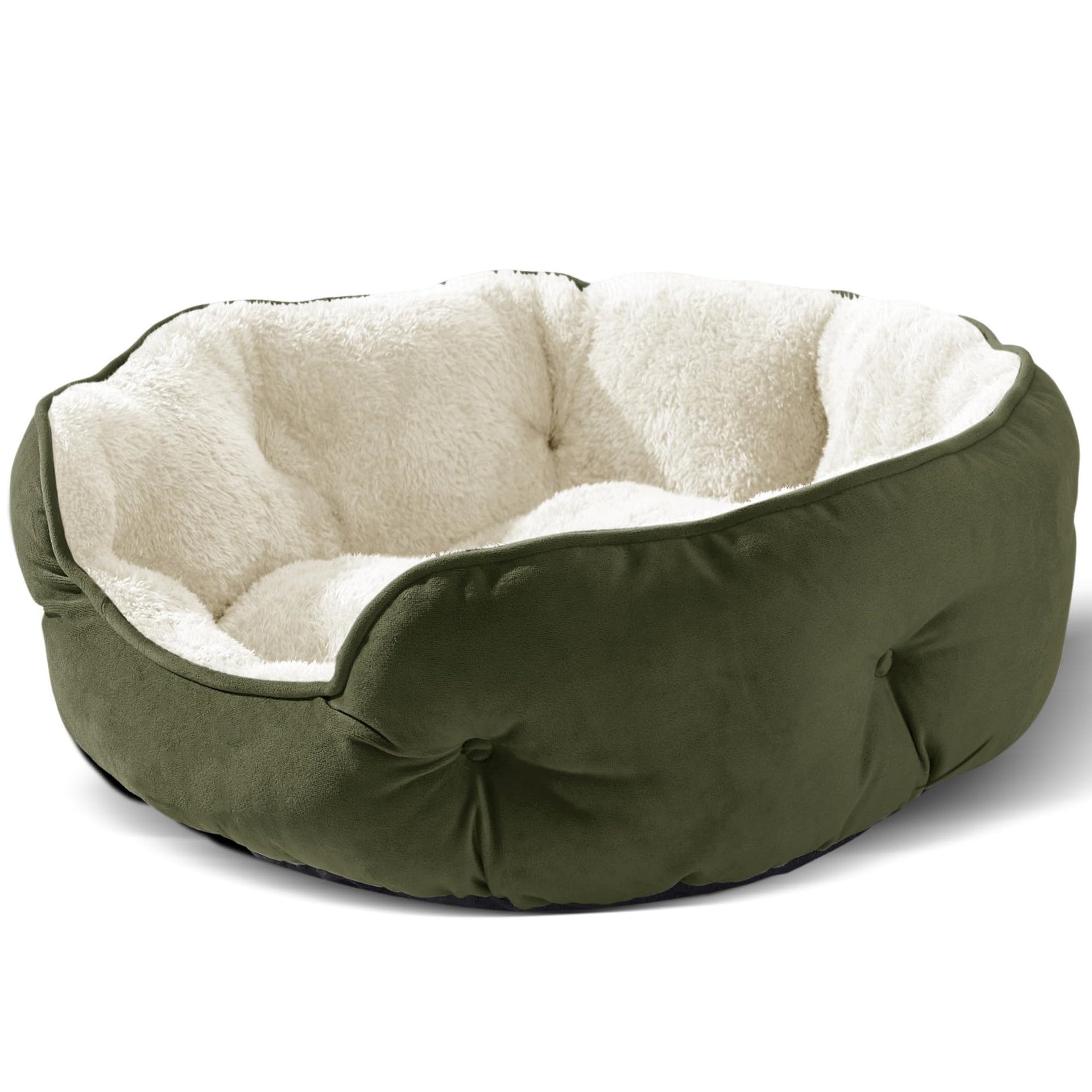 KFX-0758717 Cozy Round Pet Bed in Multiple Colors for Dogs - 48x50x15CM Soft Cloth Design