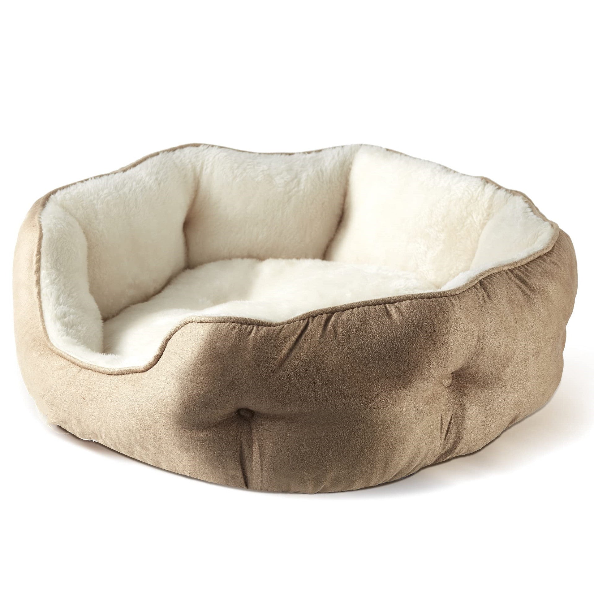 KFX-0758717 Cozy Round Pet Bed in Multiple Colors for Dogs - 48x50x15CM Soft Cloth Design