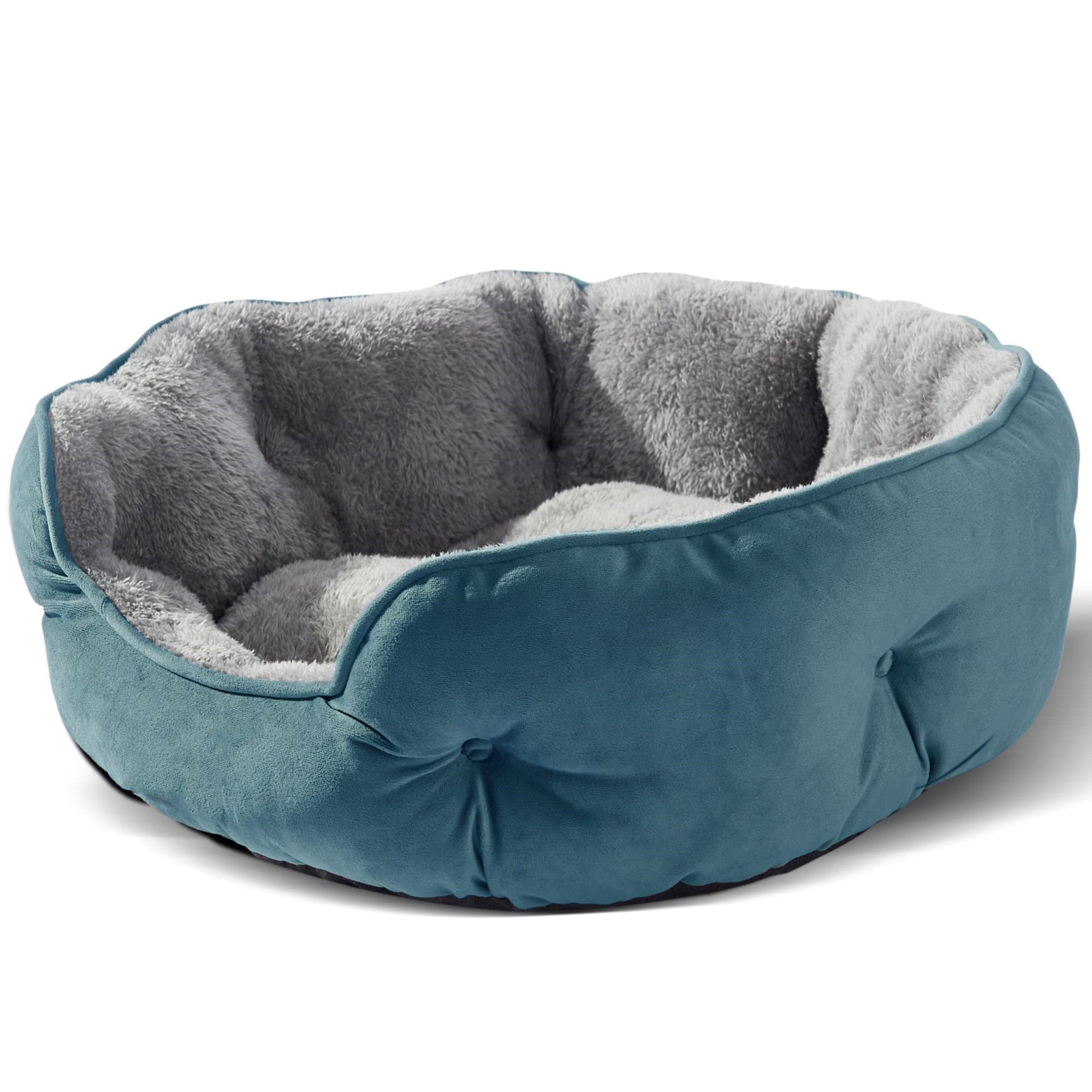 KFX-0758717 Cozy Round Pet Bed in Multiple Colors for Dogs - 48x50x15CM Soft Cloth Design