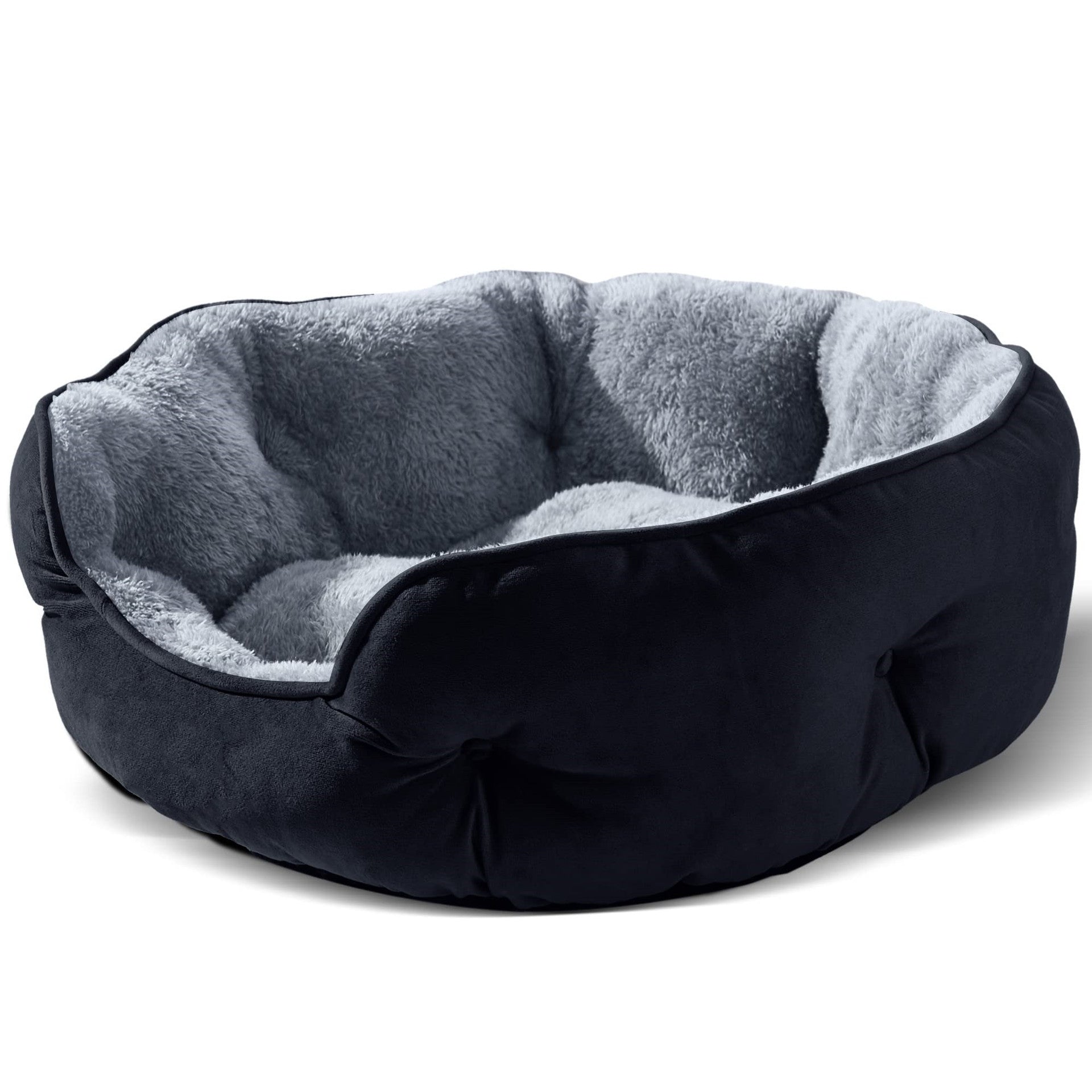 KFX-0758717 Cozy Round Pet Bed in Multiple Colors for Dogs - 48x50x15CM Soft Cloth Design