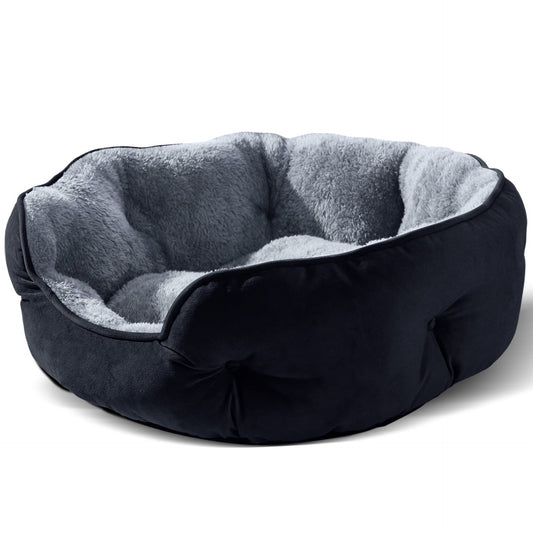 KFX-0758717 Cozy Round Pet Bed in Multiple Colors for Dogs - 48x50x15CM Soft Cloth Design