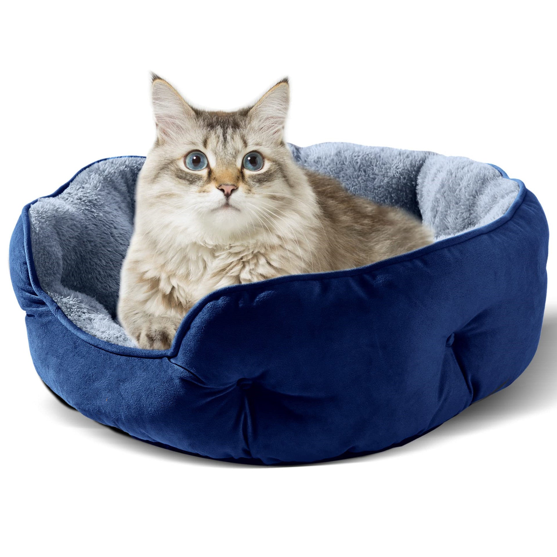 KFX-0758717 Cozy Round Pet Bed in Multiple Colors for Dogs - 48x50x15CM Soft Cloth Design