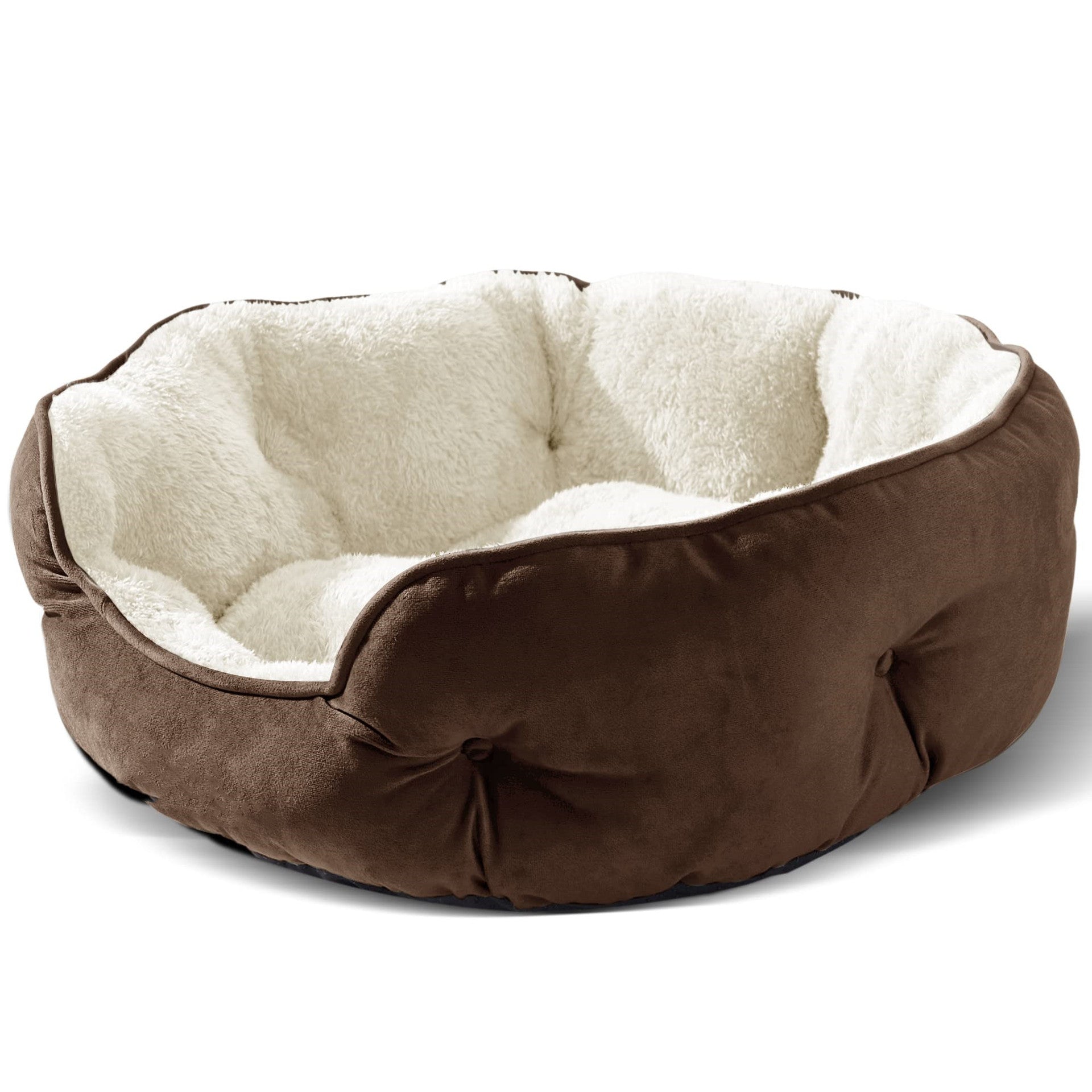 KFX-0758717 Cozy Round Pet Bed in Multiple Colors for Dogs - 48x50x15CM Soft Cloth Design