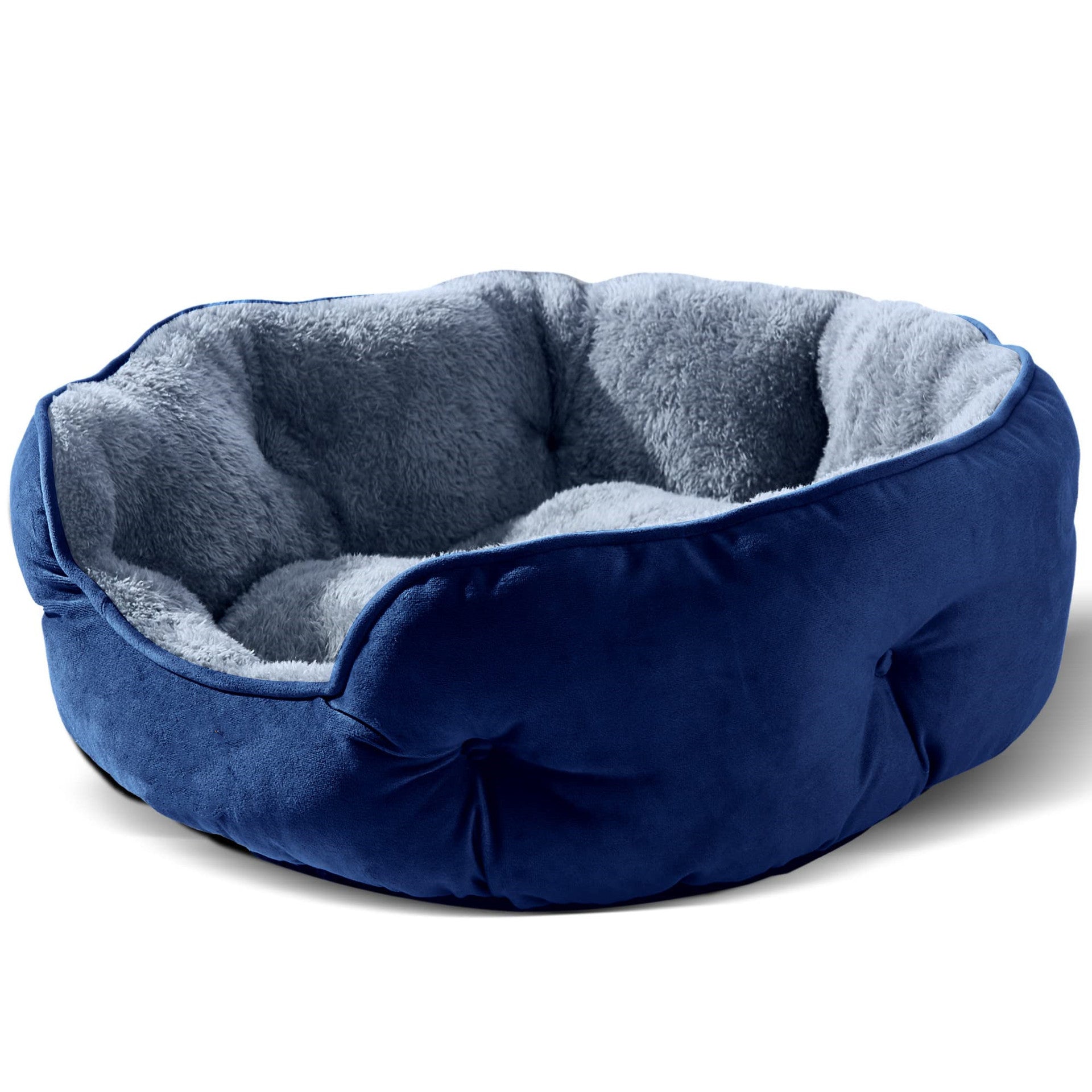 KFX-0758717 Cozy Round Pet Bed in Multiple Colors for Dogs - 48x50x15CM Soft Cloth Design