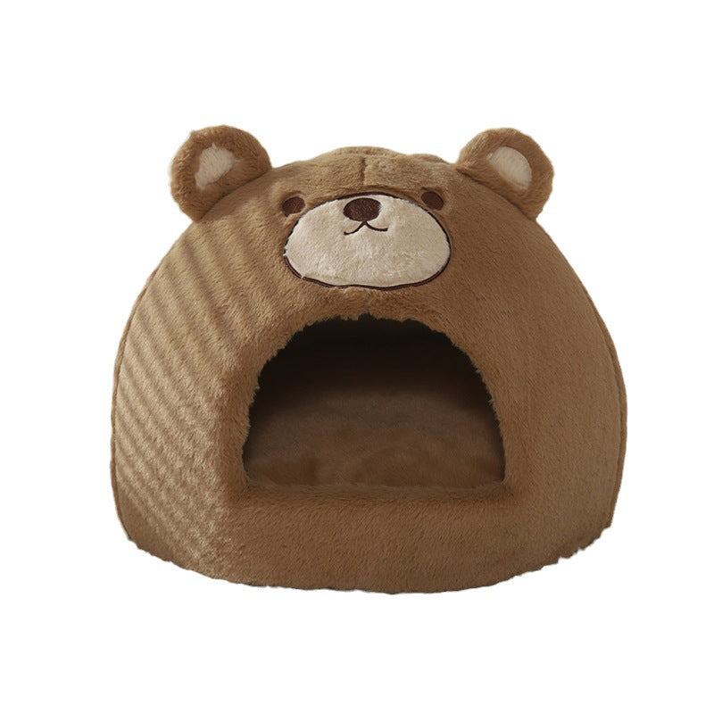 KFX-0764477 Warm Windproof Cat Nest with Thick 3D Cotton for Small to Medium Cats