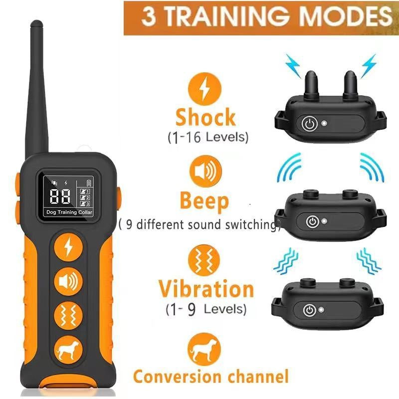 KFX-0766397 Remote Control Dog Trainer with Voice Control and Bark Stop Feature