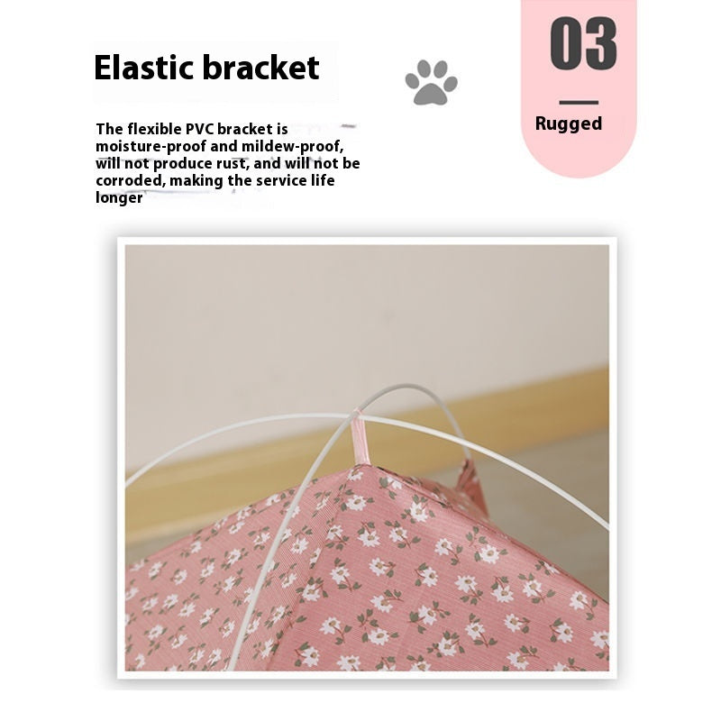 KFX-0773821 Foldable Four-Corner Tent Cat Nest with Removable Washable Cover, Available in Multiple Sizes