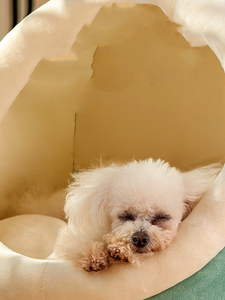 KFX-0774205 Universal Animal Shape Pet Kennel - Cozy Crystal Velvet Bed for Cats and Dogs - Available in Small, Medium, and Large Sizes
