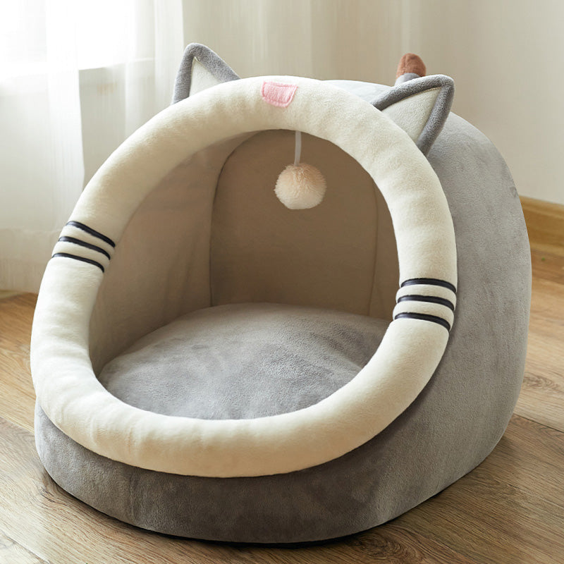 KFX-0774205 Universal Animal Shape Pet Kennel - Cozy Crystal Velvet Bed for Cats and Dogs - Available in Small, Medium, and Large Sizes