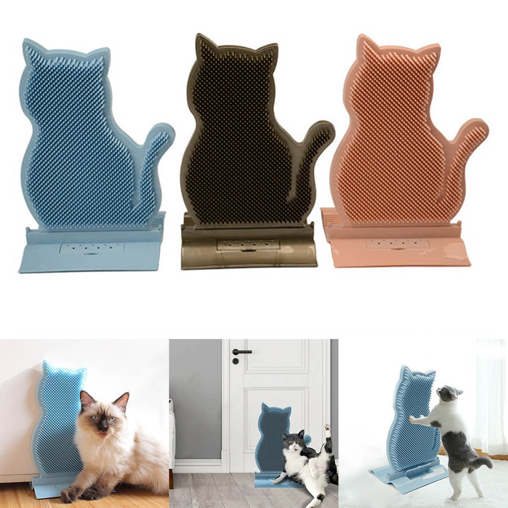 KFX-0776125 Cat Self Massage Grooming Brush with Catnip for Hair Removal and Itch Relief