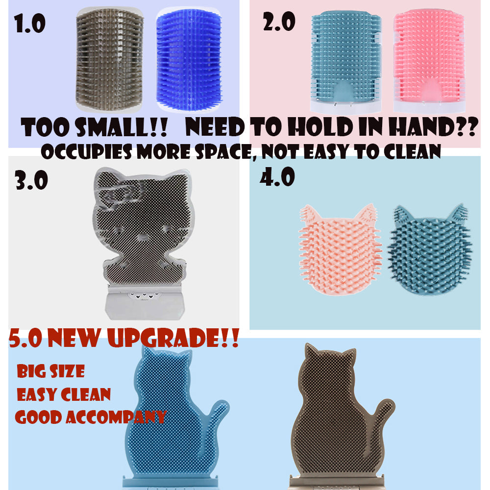 KFX-0776125 Cat Self Massage Grooming Brush with Catnip for Hair Removal and Itch Relief