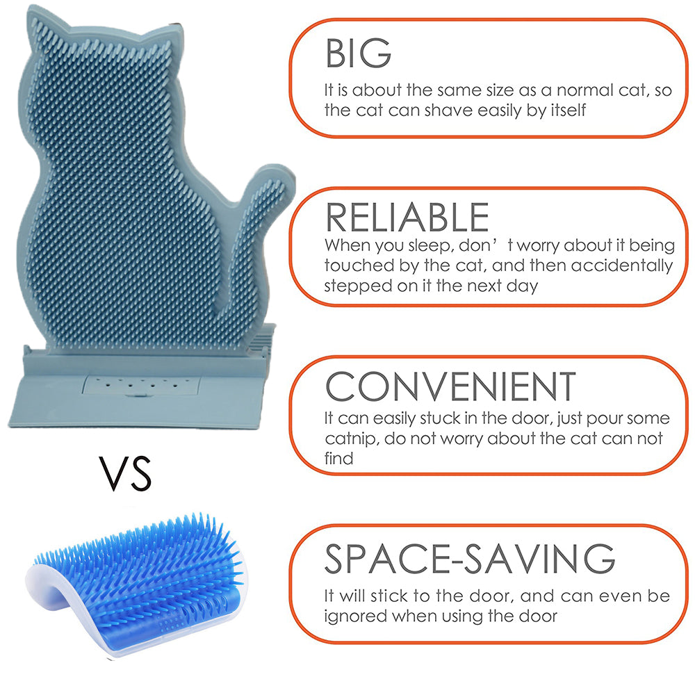 KFX-0776125 Cat Self Massage Grooming Brush with Catnip for Hair Removal and Itch Relief