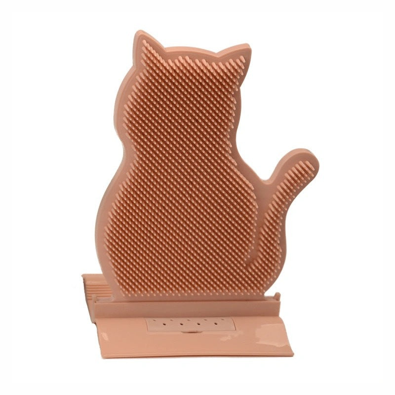 KFX-0776125 Cat Self Massage Grooming Brush with Catnip for Hair Removal and Itch Relief