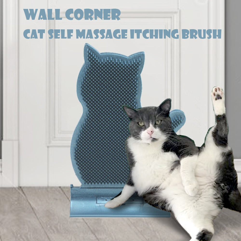 KFX-0776125 Cat Self Massage Grooming Brush with Catnip for Hair Removal and Itch Relief