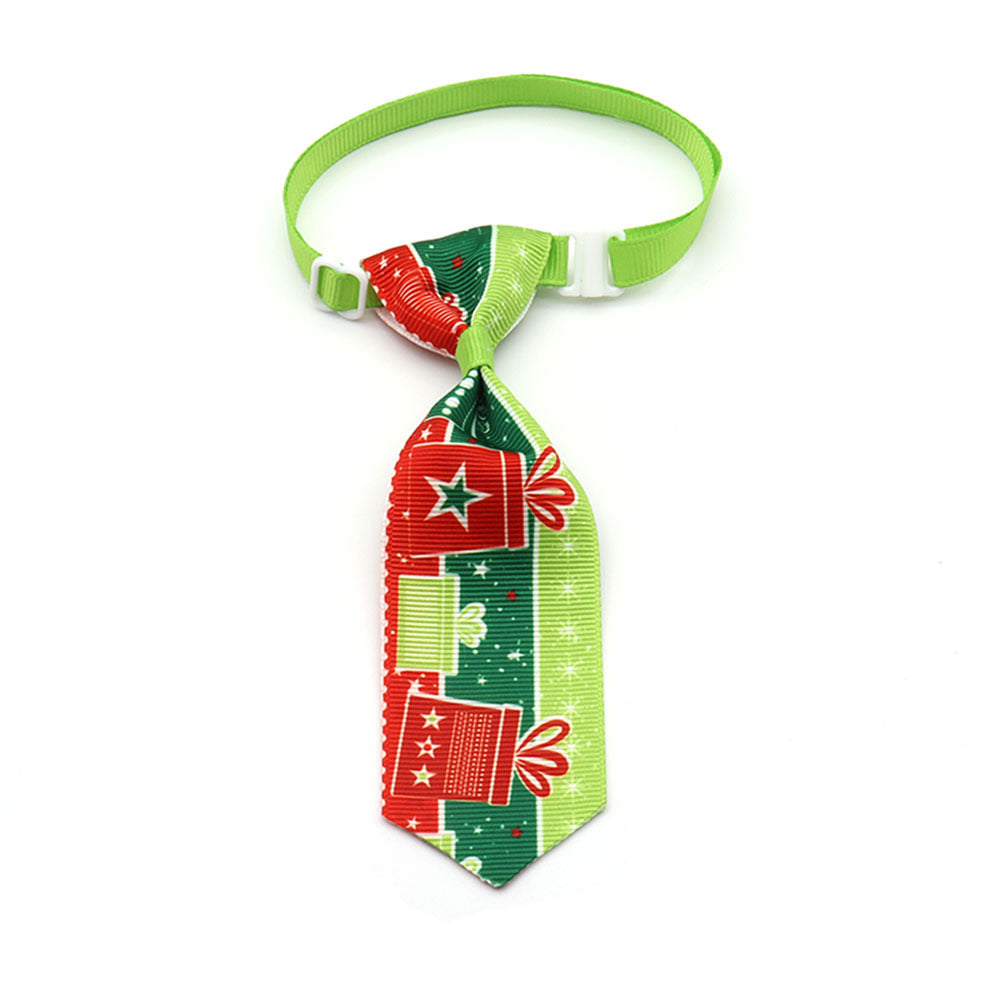 KFX-0778173 Christmas Pet Bow Tie - Colorful Ribbon Design for Year-Round Festivities