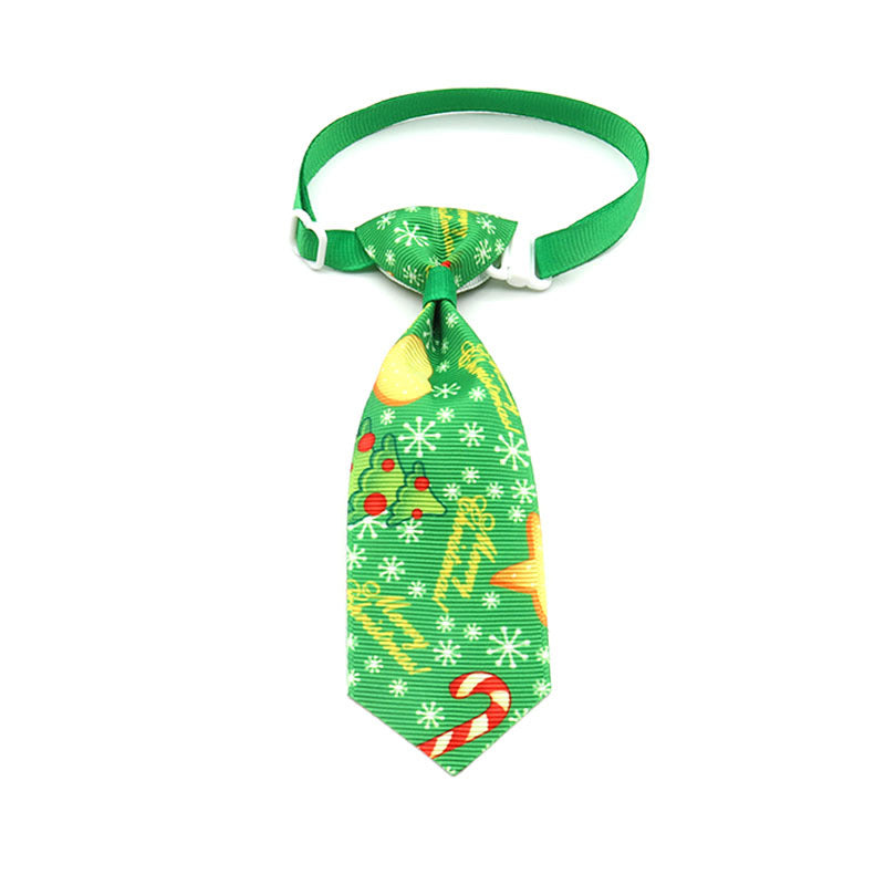 KFX-0778173 Christmas Pet Bow Tie - Colorful Ribbon Design for Year-Round Festivities