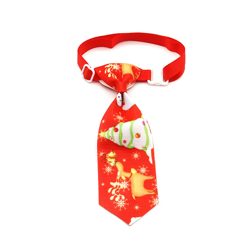 KFX-0778173 Christmas Pet Bow Tie - Colorful Ribbon Design for Year-Round Festivities
