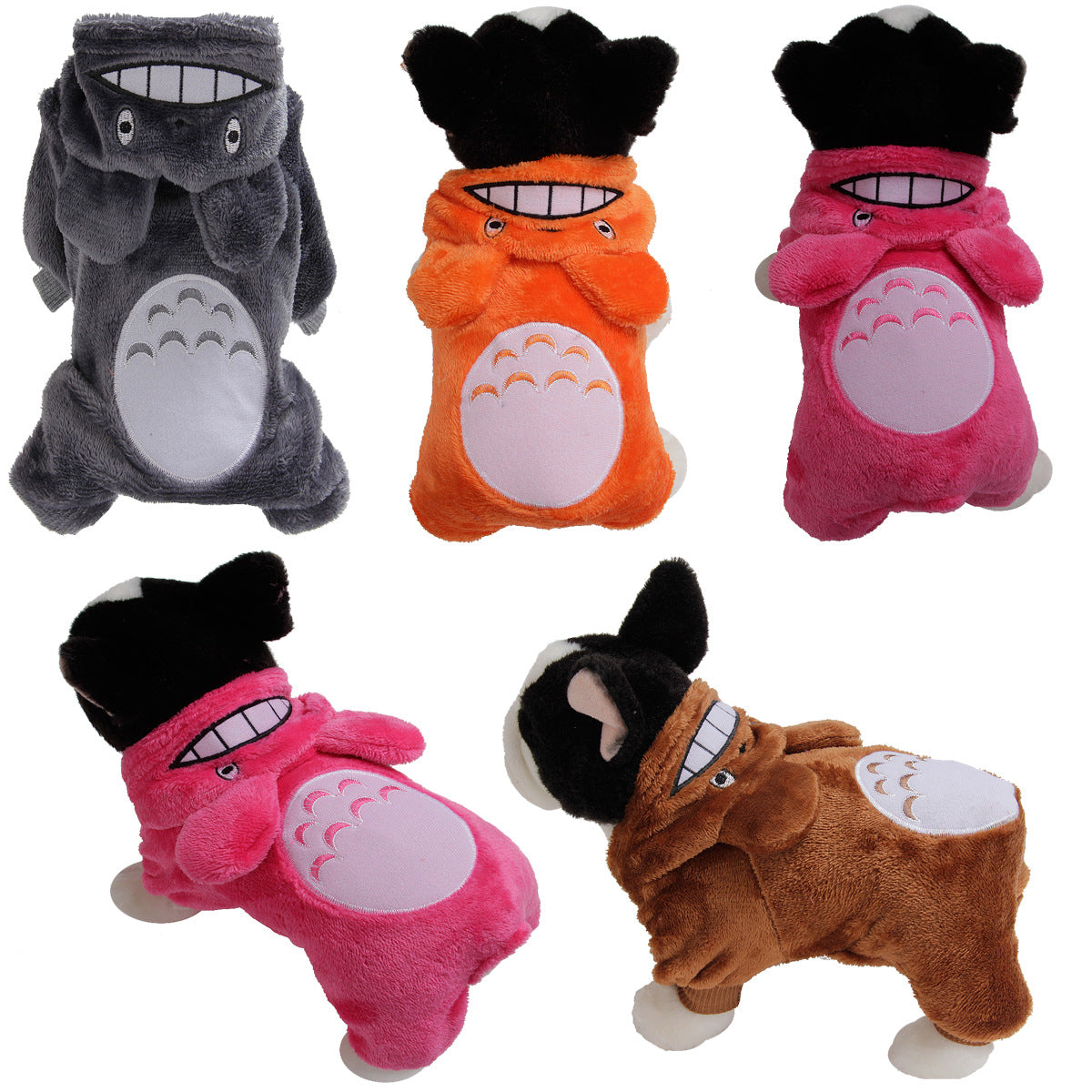 KFX-0780093 Cozy Coral Fleece Dog Apparel in Orange, Pink, Brown, and Gray - Multiple Sizes Available