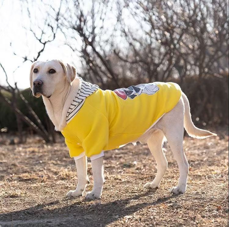 KFX-0780989 Comfortable Dog Sweatshirt in Red, Blue, and Yellow for Medium to Extra Large Breeds