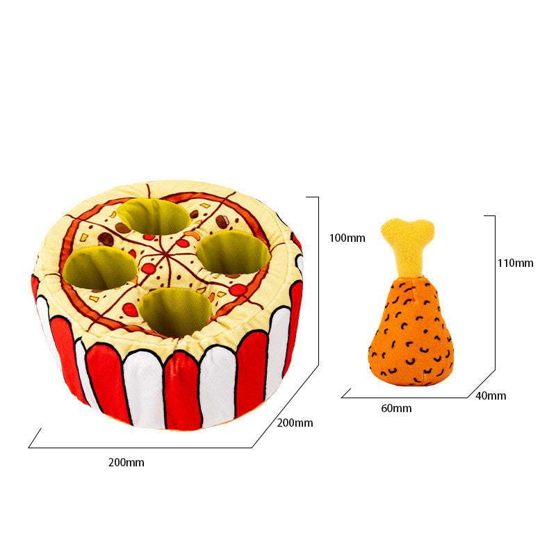 KFX-0782525 Interactive Plush Chicken Leg Dog Toy with Sound, Ideal for Engaging Playtime