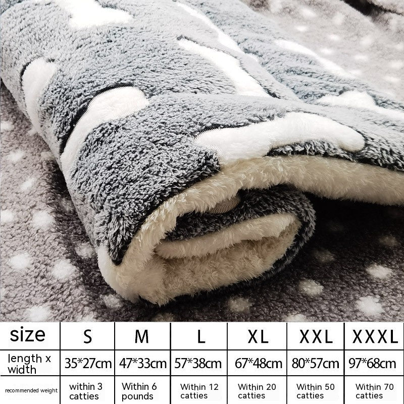 KFX-0785725 Flannel Winter Pet Mat Cat Nest - Cozy Multi-Color Cat Pad for Dogs and Cats