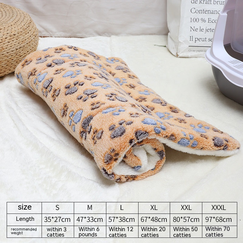 KFX-0785725 Flannel Winter Pet Mat Cat Nest - Cozy Multi-Color Cat Pad for Dogs and Cats