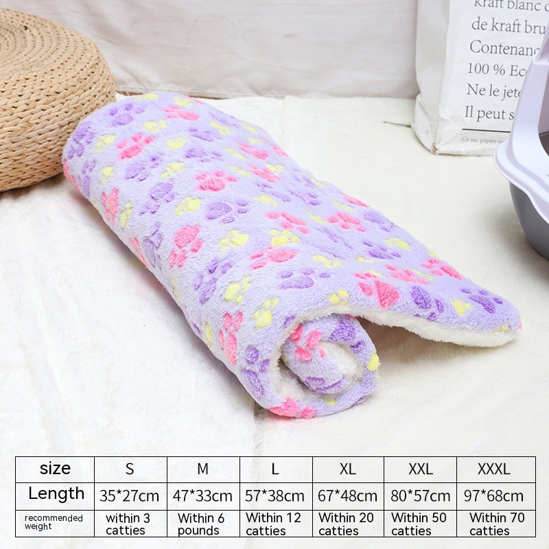 KFX-0785725 Flannel Winter Pet Mat Cat Nest - Cozy Multi-Color Cat Pad for Dogs and Cats