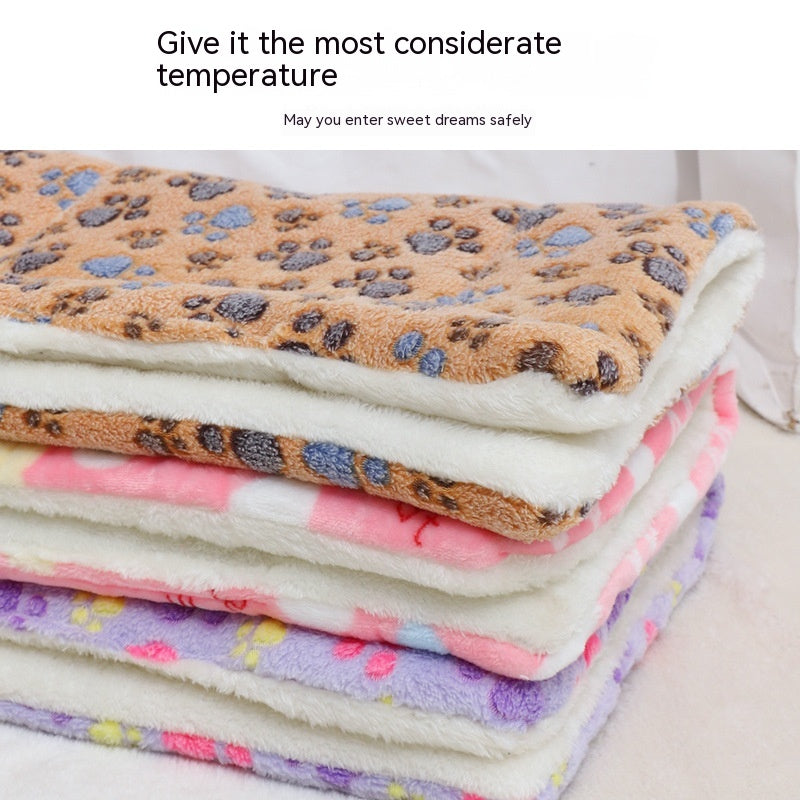 KFX-0785725 Flannel Winter Pet Mat Cat Nest - Cozy Multi-Color Cat Pad for Dogs and Cats