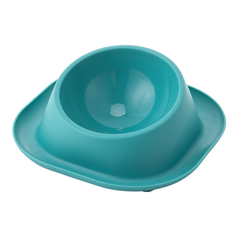 KFX-0787645 Stainless Steel Anti-Tip Cat Bowl with Oblique Mouth for Leak-Proof Feeding
