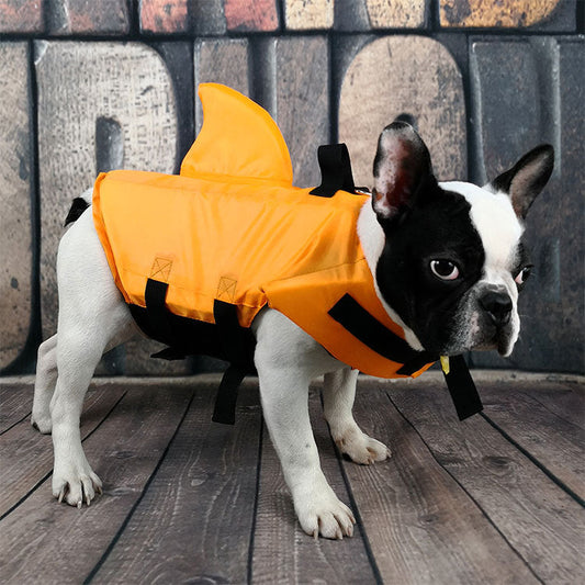 KFX-0789053 Lightweight Shark Fin Pet Swimsuit for Dogs - Comfortable Swim Jacket for Large and Small Breeds
