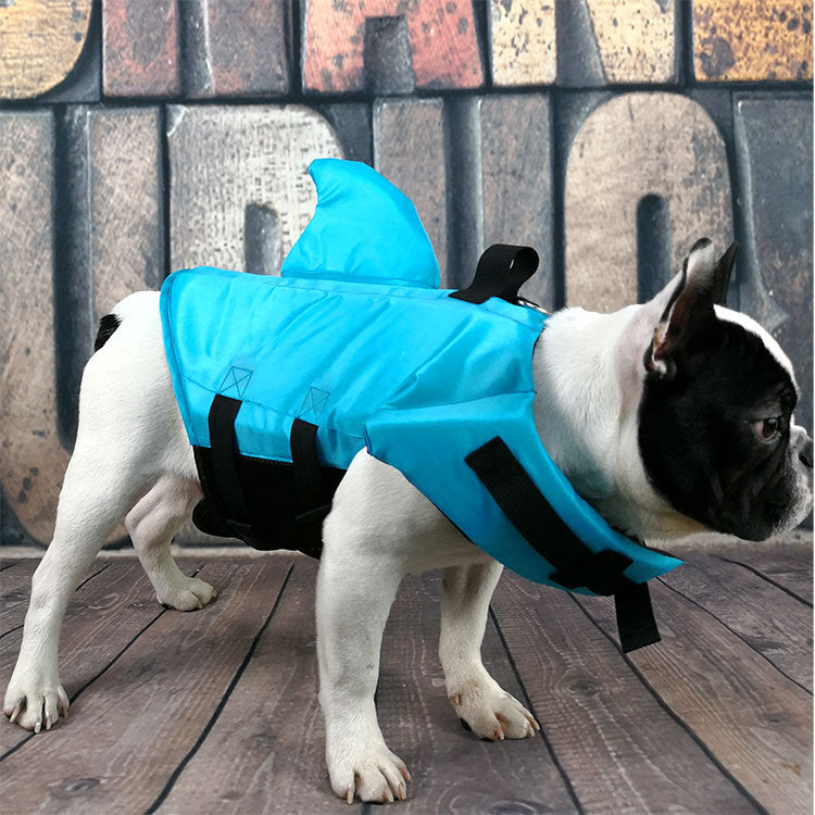 KFX-0789053 Lightweight Shark Fin Pet Swimsuit for Dogs - Comfortable Swim Jacket for Large and Small Breeds