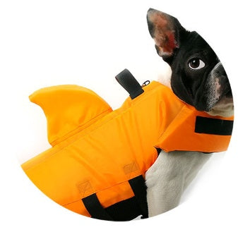 KFX-0789053 Lightweight Shark Fin Pet Swimsuit for Dogs - Comfortable Swim Jacket for Large and Small Breeds
