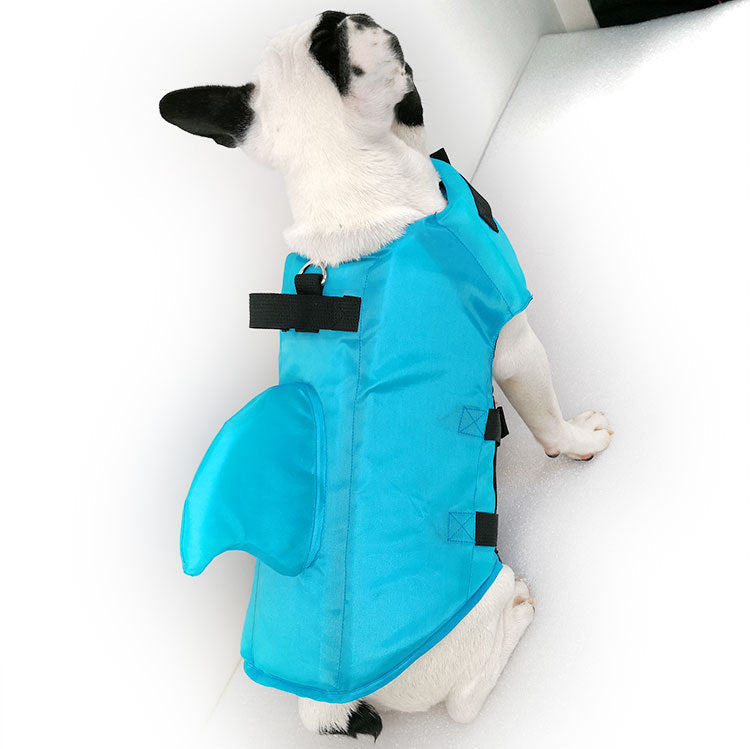 KFX-0789053 Lightweight Shark Fin Pet Swimsuit for Dogs - Comfortable Swim Jacket for Large and Small Breeds