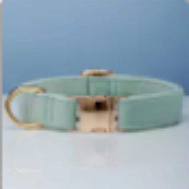 KFX-0789437 Multiple Color Velvet Dog Collar and Leash Set with Bow Tie