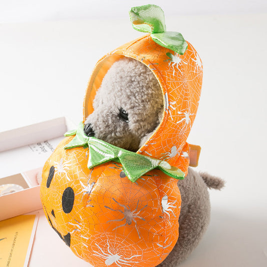 KFX-0789821 Pet 3D Pumpkin Dress for Halloween - Stylish Outfit in Beibei Pumpkin Color, Sizes S to XL