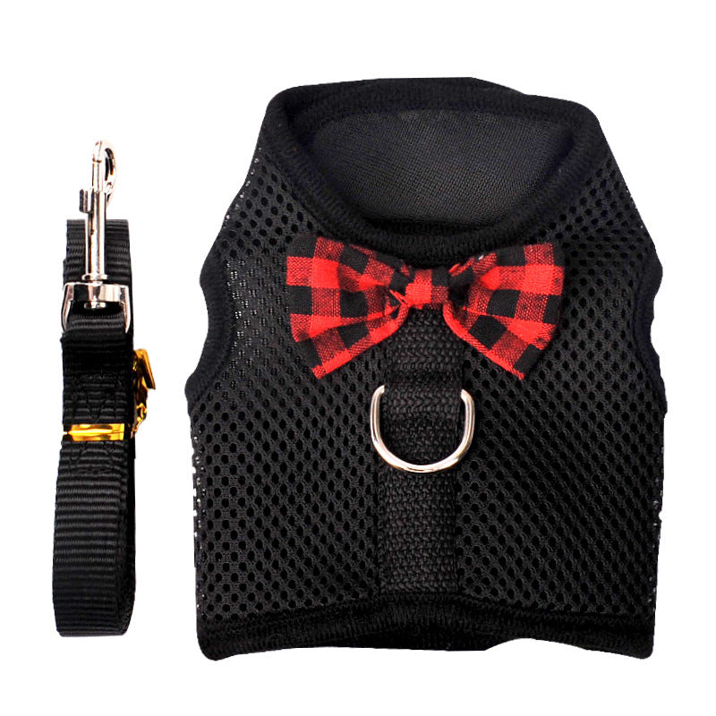 KFX-0790717 Breathable Mesh Chest Harness with Traction Rope for Rabbits – Adjustable and Comfortable
