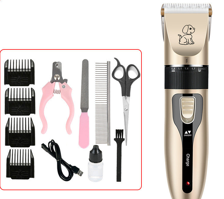 KFX-0793021 Pet Electric Hair Clipper Set with Ceramic Blade and Accessories