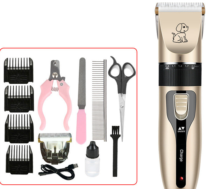 KFX-0793021 Pet Electric Hair Clipper Set with Ceramic Blade and Accessories
