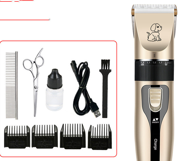 KFX-0793021 Pet Electric Hair Clipper Set with Ceramic Blade and Accessories