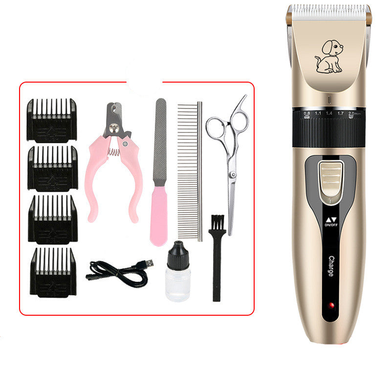 KFX-0793021 Pet Electric Hair Clipper Set with Ceramic Blade and Accessories