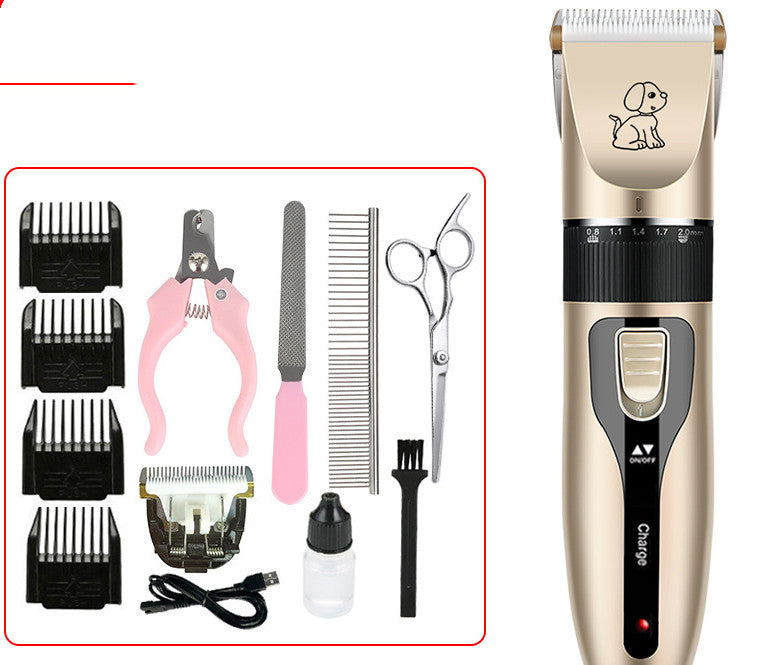 KFX-0793021 Pet Electric Hair Clipper Set with Ceramic Blade and Accessories