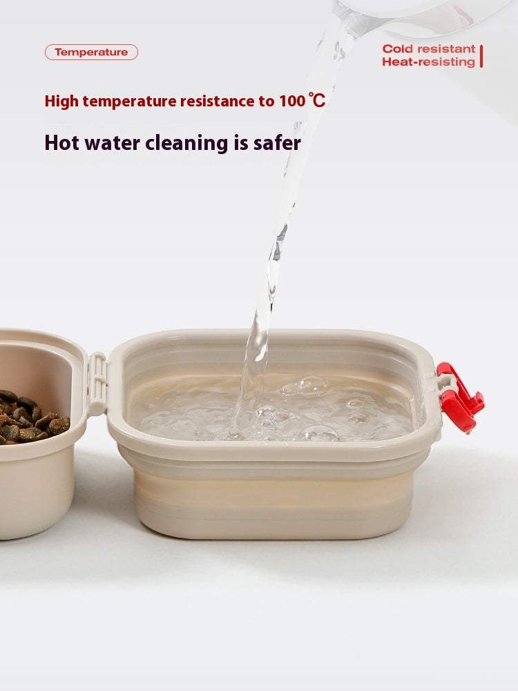 KFX-0793405 Pet Dog Water Cup Kettle with Snack Box for Cats and Dogs, 400ml Capacity