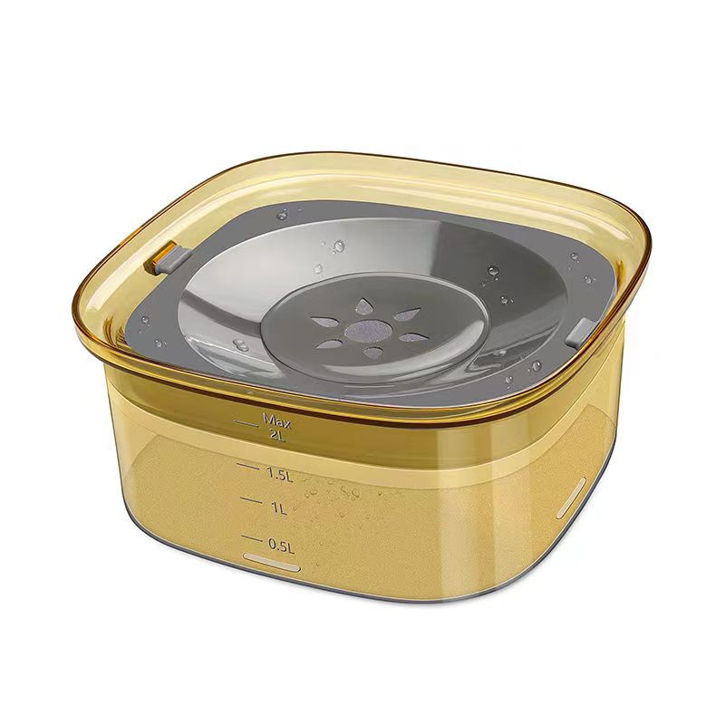 KFX-0794685 Large Capacity Spill Proof Dog Water Bowl with Slow Feeder Design and Anti-Spill Features - 2L, Multiple Colors Available