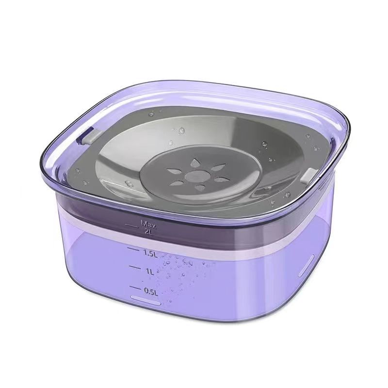 KFX-0794685 Large Capacity Spill Proof Dog Water Bowl with Slow Feeder Design and Anti-Spill Features - 2L, Multiple Colors Available