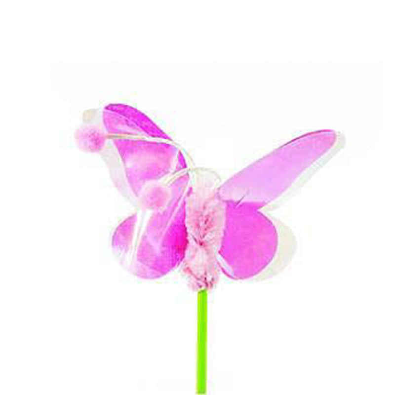 KFX-0798013 Cat Feather Sequins Ticker Stick - 45 cm Plush Ball Toy